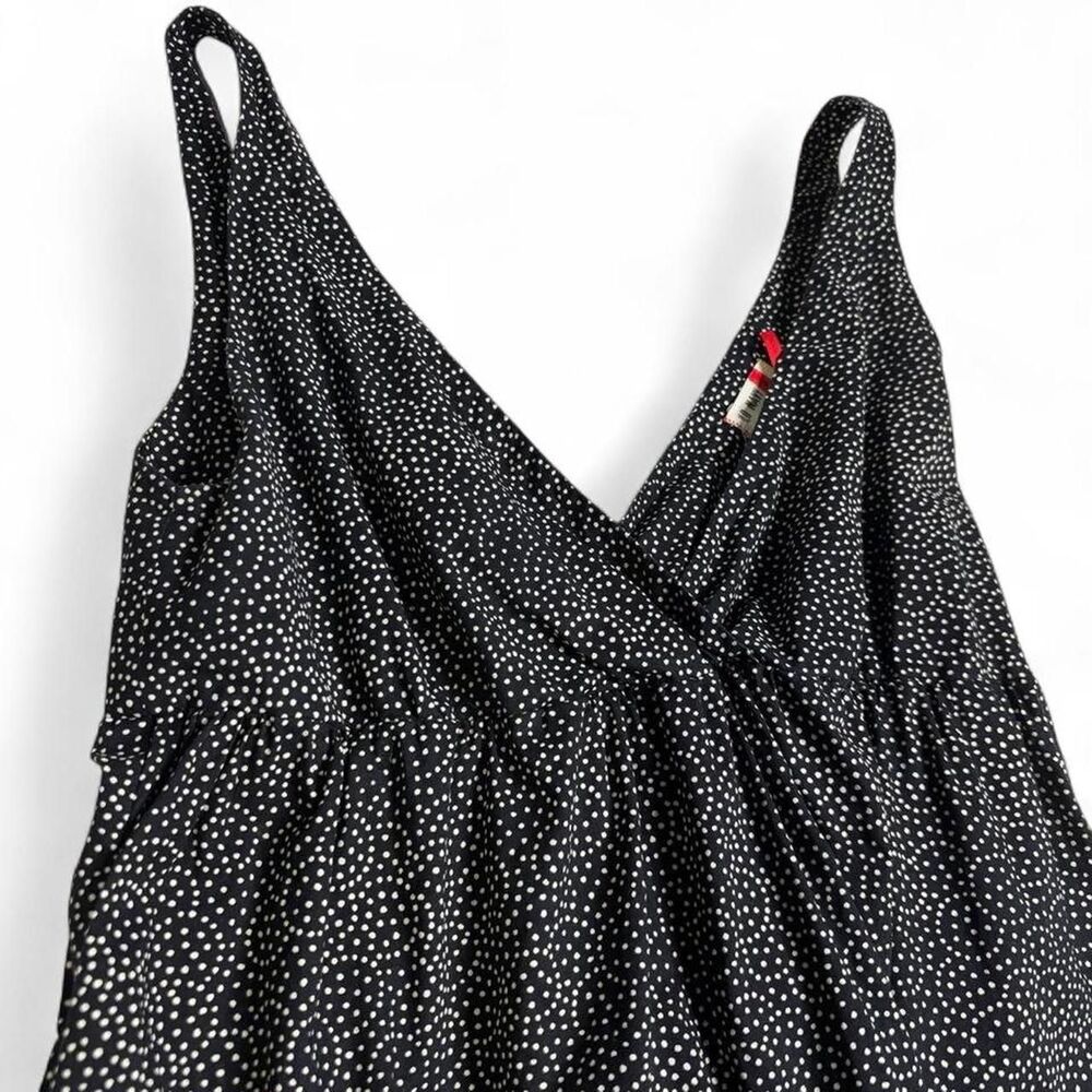 Y2K Old Navy Black and White micro polka dot mini dress with pockets | SMALL